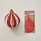 Hello Honey® Red & Cream Glittering Honeycomb Paper Ornaments, 2ct.